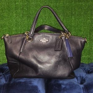 Navy Blue Coach Purse